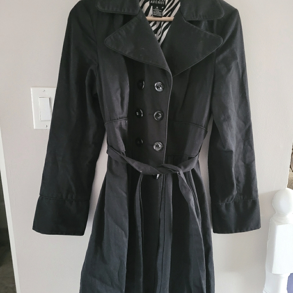 Saks Fifth Avenue Black Trench Coat